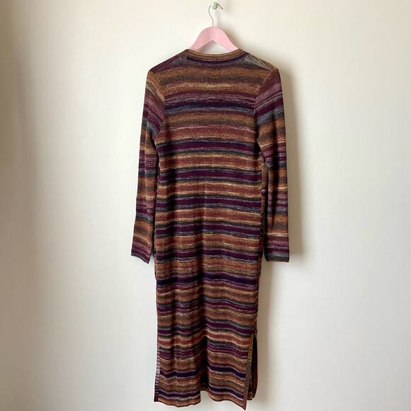 Zara Multicolor Striped Long Cardigan - Picture 2 of 5